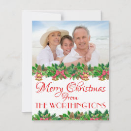 Cartão de Natal de 4,25x5,5 Fotografias