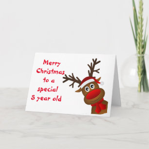 CARTÃO DE NATAL DE 5 ANOS COM PAPAIS NOEIS/CAROLER