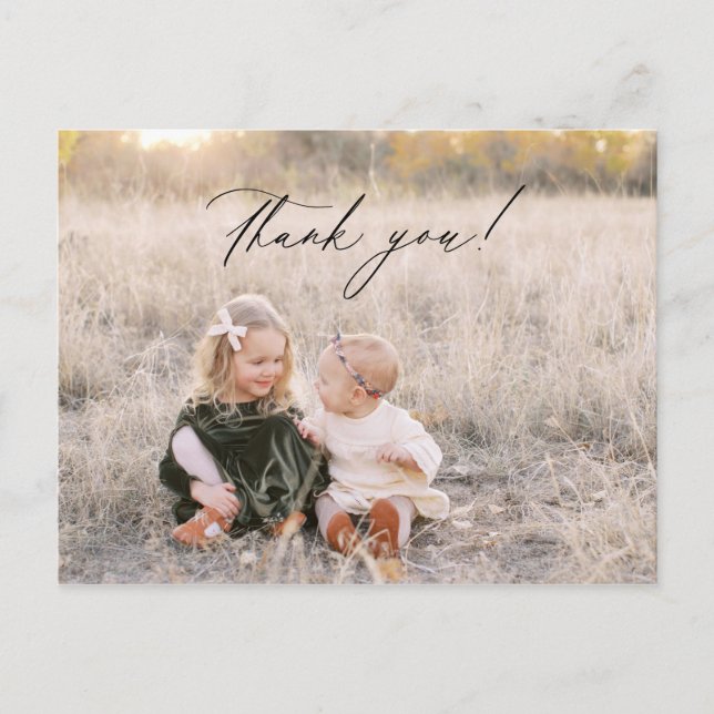 cartão de Natal de agradecimento de foto (Frente)