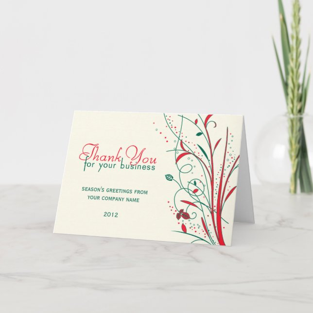 Cartão de Natal de Agradecimento Empresarial (Frente)