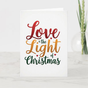 Cartão de Natal de Amor Caligráfico