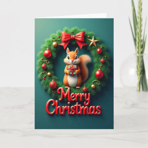 Cartão de Natal de Animal Fofo