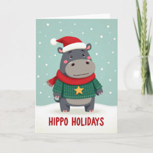 Cartão de Natal de Animal Nevado