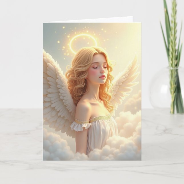 Cartão de Natal de Anjo (Frente)