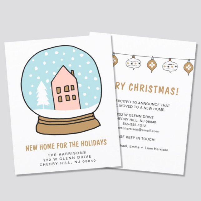 Cartão de Natal de Ano Novo para Casa com Orçament (Criador carregado)