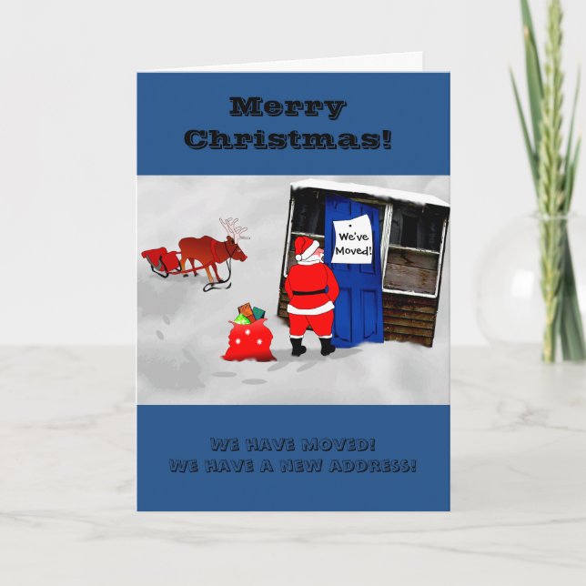 Cartão de Natal de Anúncio de Novo Endereço (Frente)