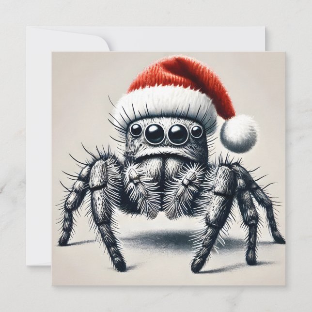 Cartão de Natal de Aranha Bestial (Frente)