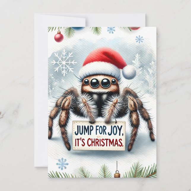 Cartão de Natal de Aranha Bestial (Frente)