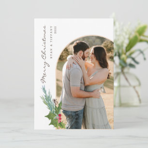 Cartão de Natal de Arch Fotográfico Moderno com Ho