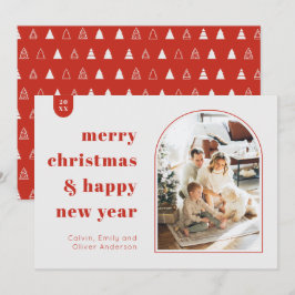 Cartão de Natal de Arch Moderno e de Foto Minimali