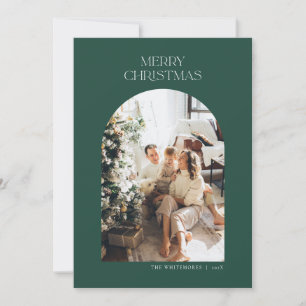 Cartão de Natal de Arch Moderno em Verde