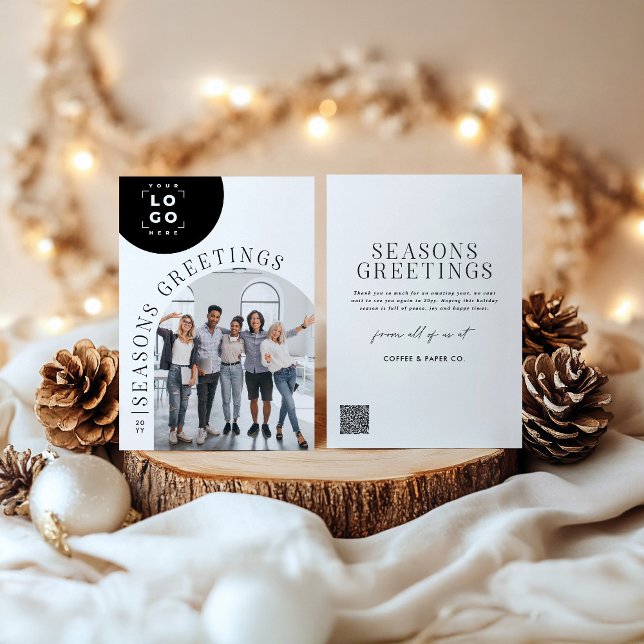 Cartão de Natal de Arch Moderno para Empresas (Criador carregado)