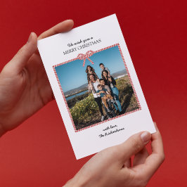 Cartão de Natal de Arco Simples Red Strike White