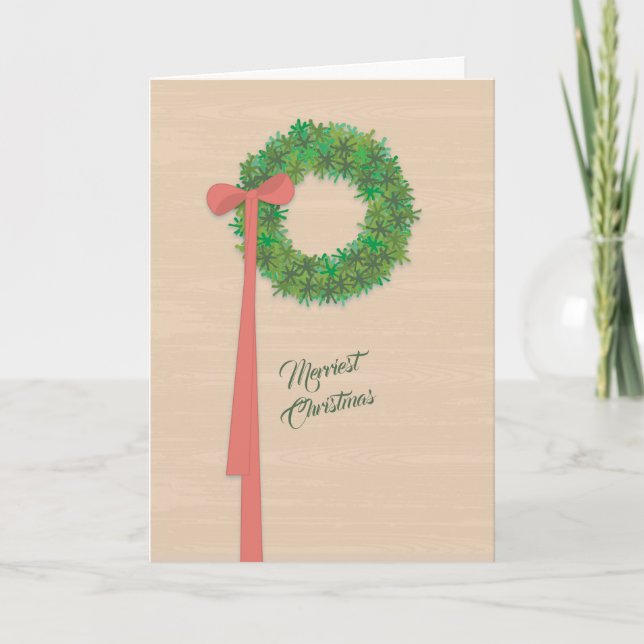 Cartão de Natal de Arte de Coroa (Frente)