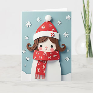 Cartão de Natal de Arte em Papel
