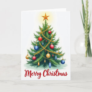 Cartão de Natal de Árvore Clássica