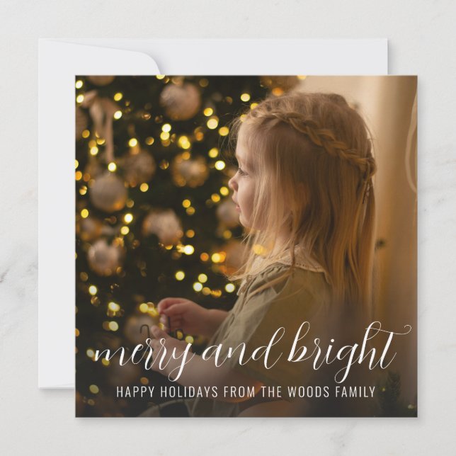 Cartão de Natal de árvore de Natal (Frente)