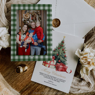 Cartão de Natal de Árvore de Natal com Aquarela