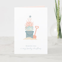 Cartão de Natal de árvore de Natal costeira à beir