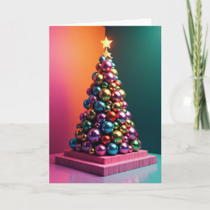 Cartão de Natal de Árvore de Natal Escultural