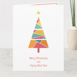 Cartão de Natal de árvore de Natal mínimo