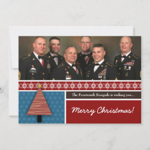 Cartão de Natal de Árvore de Natal Vermelho 5x7