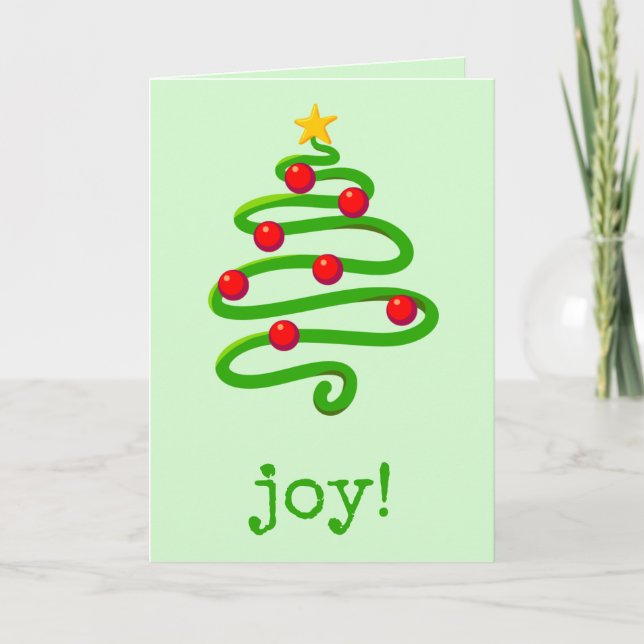 Cartão de Natal de Árvore Festiva (Frente)