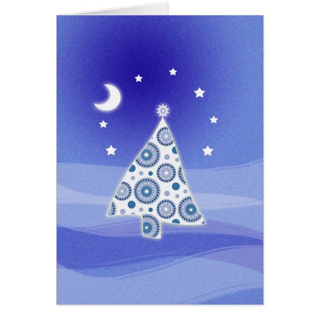 Cartão de Natal de Árvore Fofa (Frente)