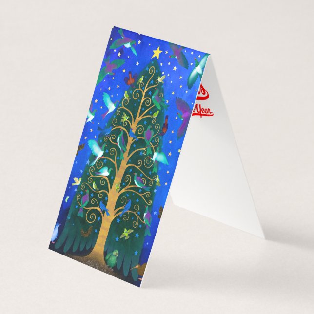 Cartão de Natal de Aves da Nova Zelândia (Frente)