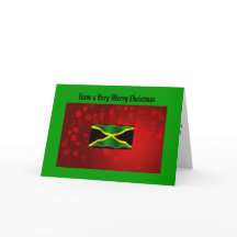 Cartão de Natal de Bandeira jamaicano