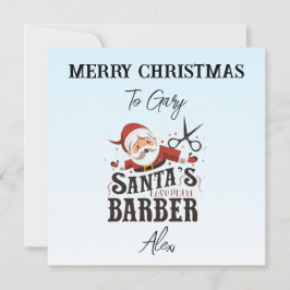 Cartão de Natal de Barber Personalizado