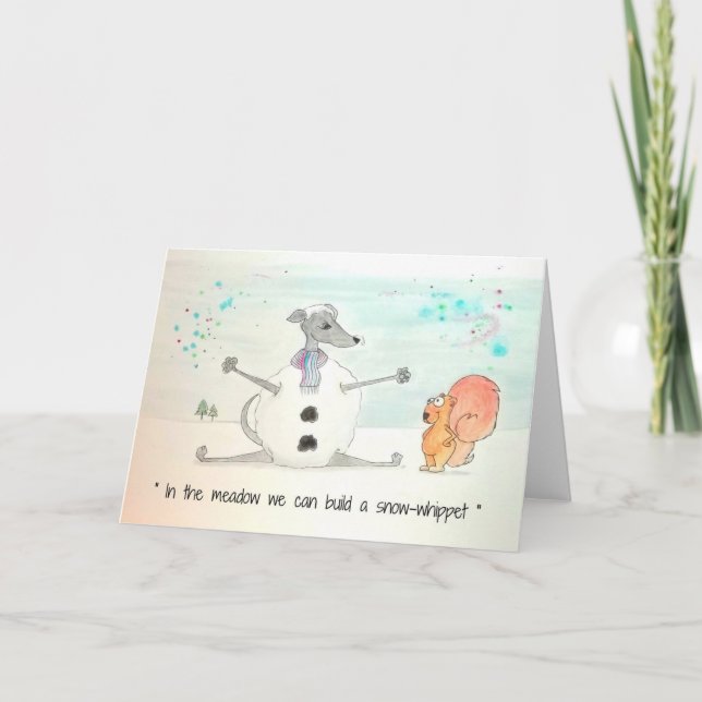 Cartão de Natal de Batata de Neve (Frente)