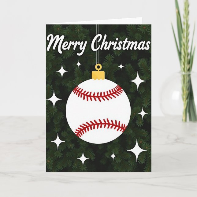 Cartão de Natal de Beisebol (Frente)