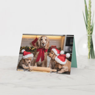 Cartão de Natal de Biscoito de Cachorro Cocker Spa
