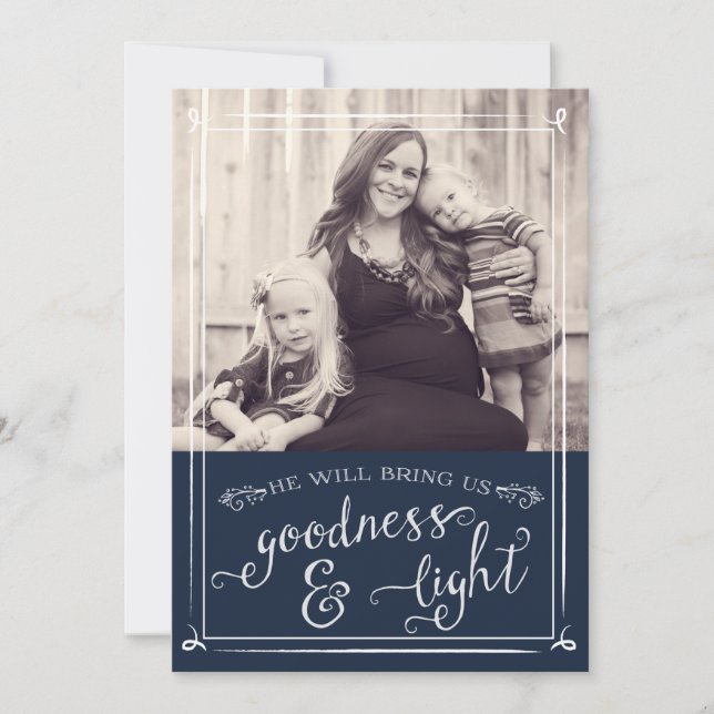 Cartão de Natal de Bondade e Colagem Leve (Frente)