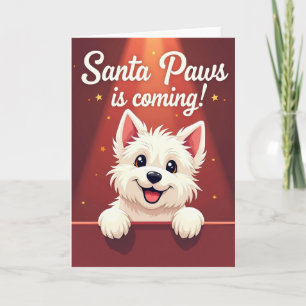 Cartão de Natal de Cachorro Sorridente