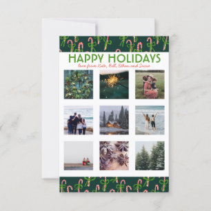 Cartão de Natal de Canas Doces FOTO PERSONALIZADO