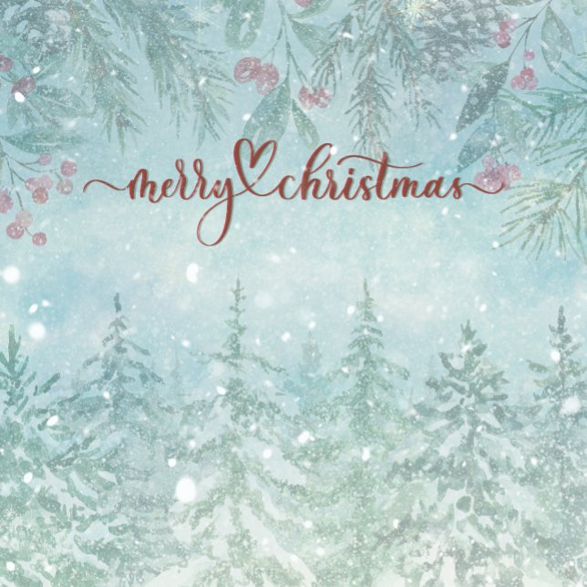 Cartão de Natal de Caneta Polar de Aquarela (Criador carregado)