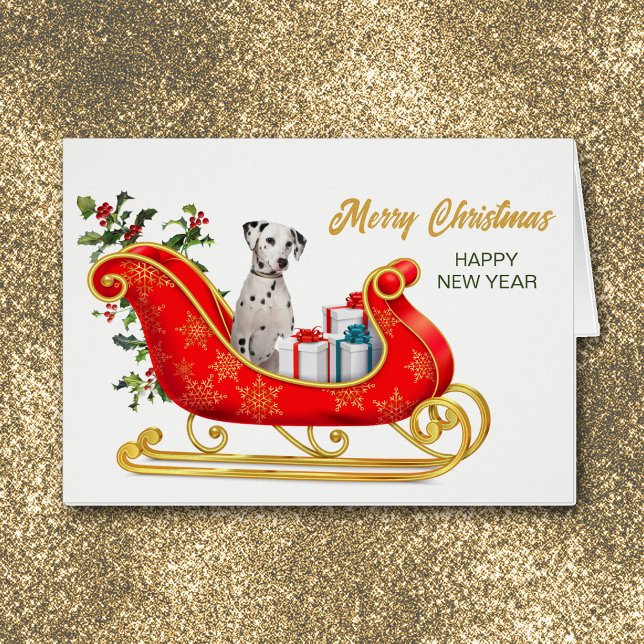 Cartão de Natal de Cão Dalmático (Criador carregado)