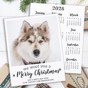Cartão de Natal de Cão de Calendário 2025 - Foto P
