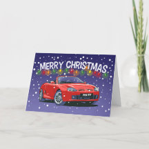 Cartão de Natal de Carro Desportivo Britânico da d