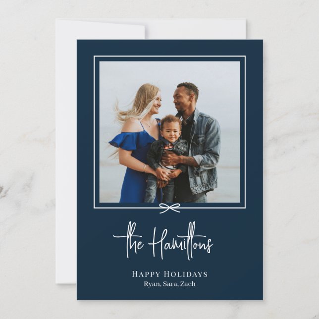 Cartão de Natal de Cartão de Férias de Presente Mo (Frente)