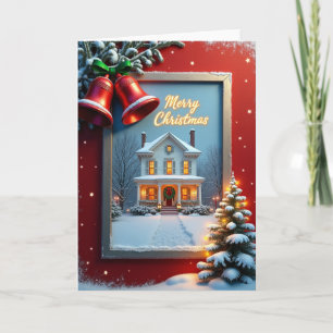 Cartão de Natal de Casa Aconchegante