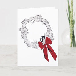 Cartão de Natal de Cat Wreath