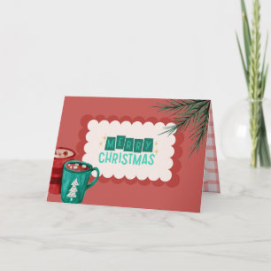 Cartão de Natal de Chocolate Quente Cozy Personali