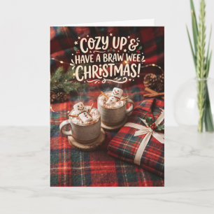 Cartão de Natal de Chocolate Quente Xadrez Aconche