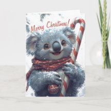 Cartão de Natal de Coala Fofo