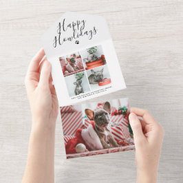 Cartão de Natal de Colagem de Fotos Feliz Howliday