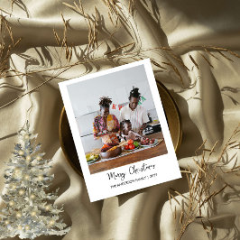 Cartão de Natal de Colagem de Fotos Minimalista Mo
