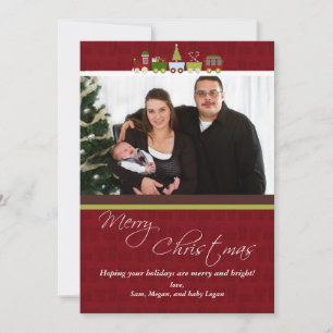 Cartão de Natal de Comboio de Natal